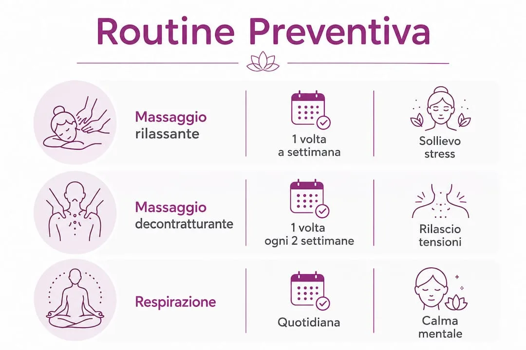 Scopri tutti i benefici del massaggio e una routine consigliata in questa infografica
