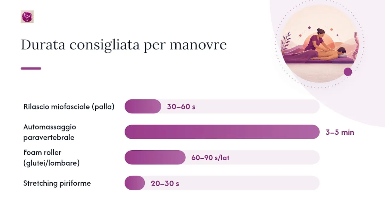 Come fare automassaggio sicuro a casa per la schiena — overview diagram